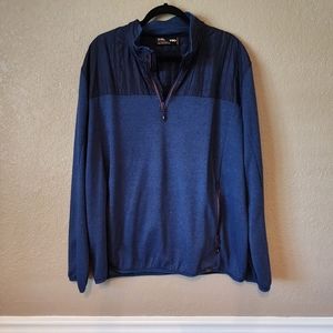 HK Pro Performance 1/4 Zipper Long Sleeves Shirt Blue Male Size XXL